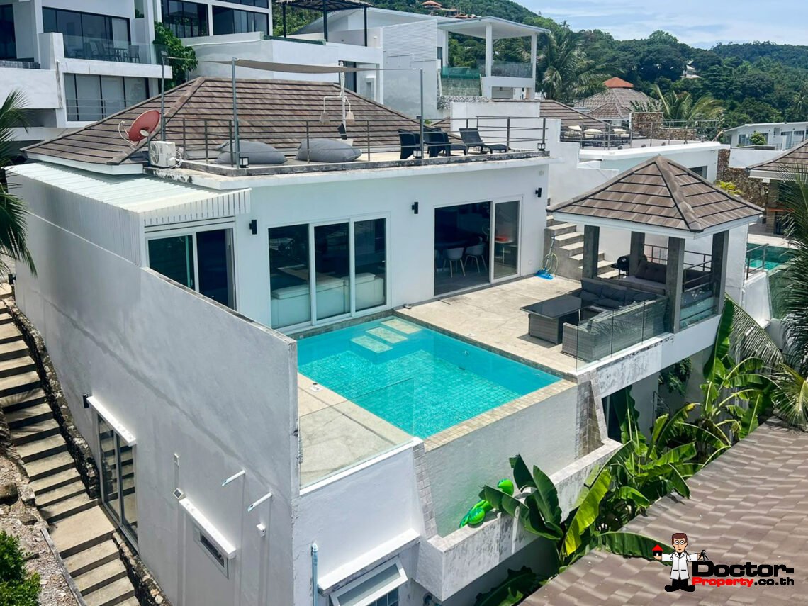 3 Bedroom Pool Villa with Partial Sea View in Chaweng, Koh Samui – For Sale